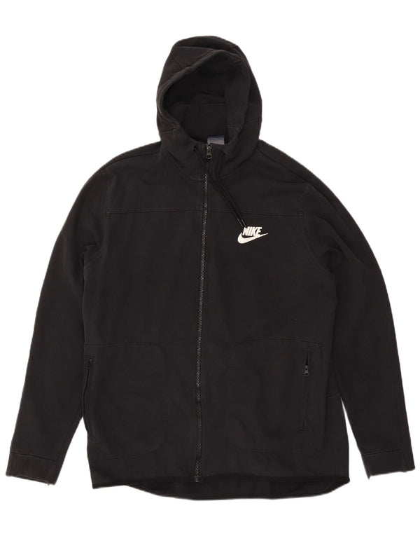 Мужской свитер с капюшоном на молнии Nike XL, черный, хлопок