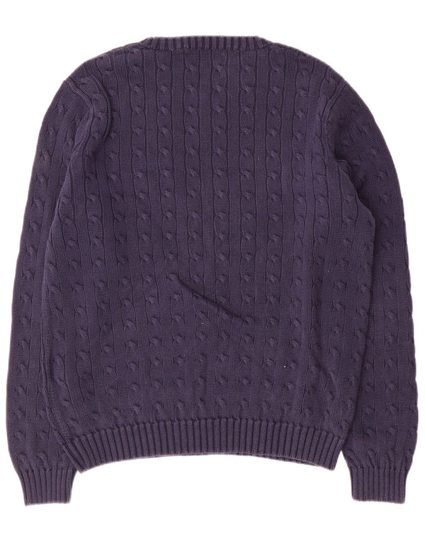 Женский джемпер с круглым вырезом Ralph Lauren, Великобритания 18 XL, темно-синий, хлопок