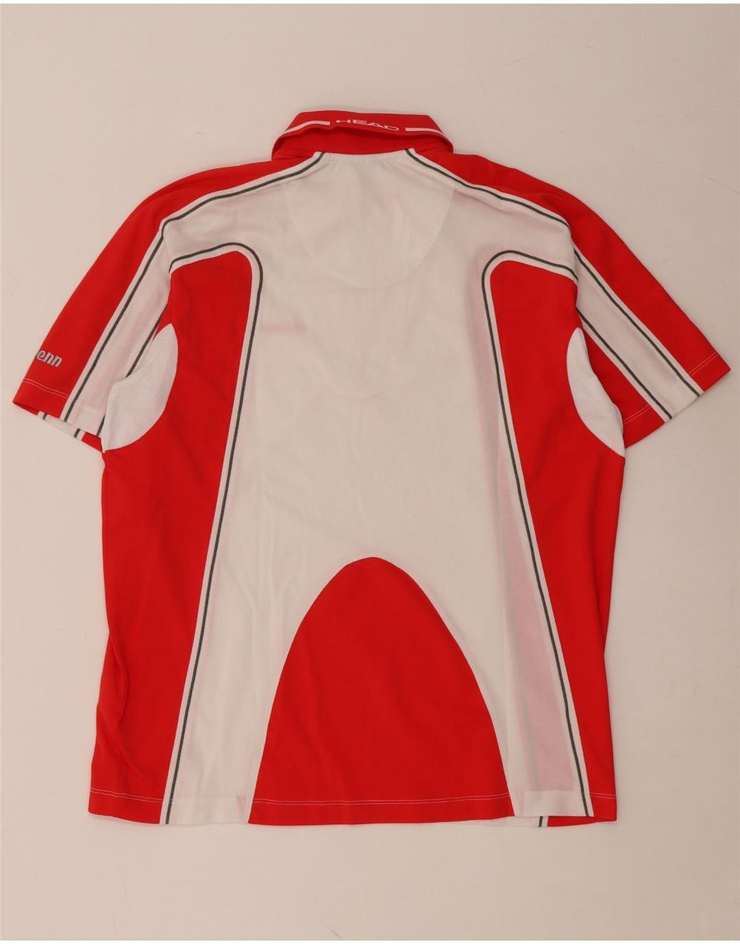 Мужская рубашка-поло HEAD IT 52, большая красная, полиэстер с цветными блоками