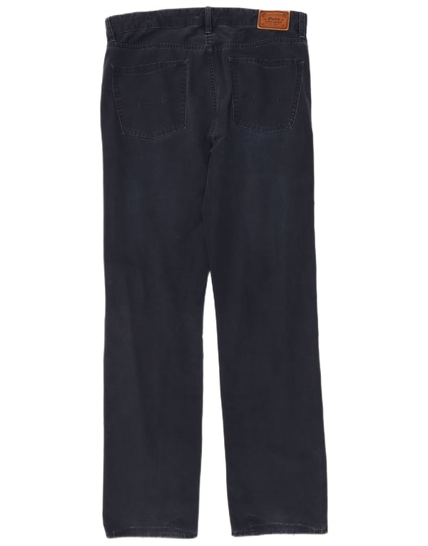Мужские прямые повседневные брюки Polo Ralph Lauren W36 L34 темно-синие, хлопковые