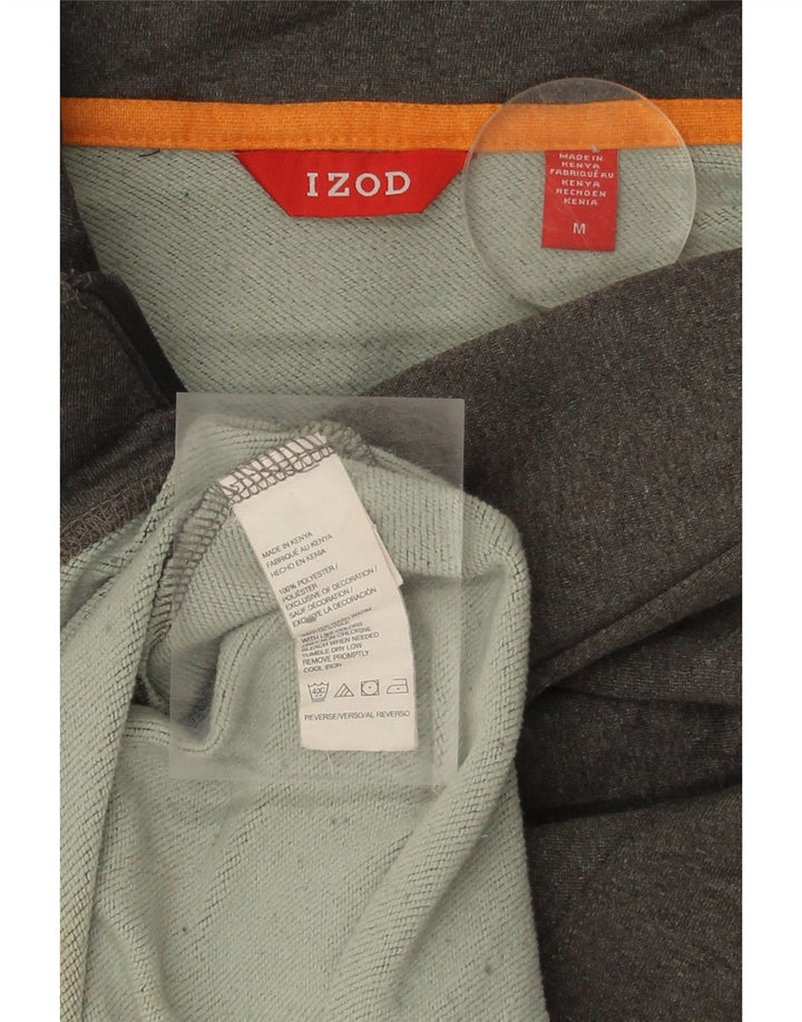 IZOD Mens Zip Neck Pullover Tracksuit Top Medium Grey Polyester Vintage Izod and Second-Hand Izod from Messina Hembry 