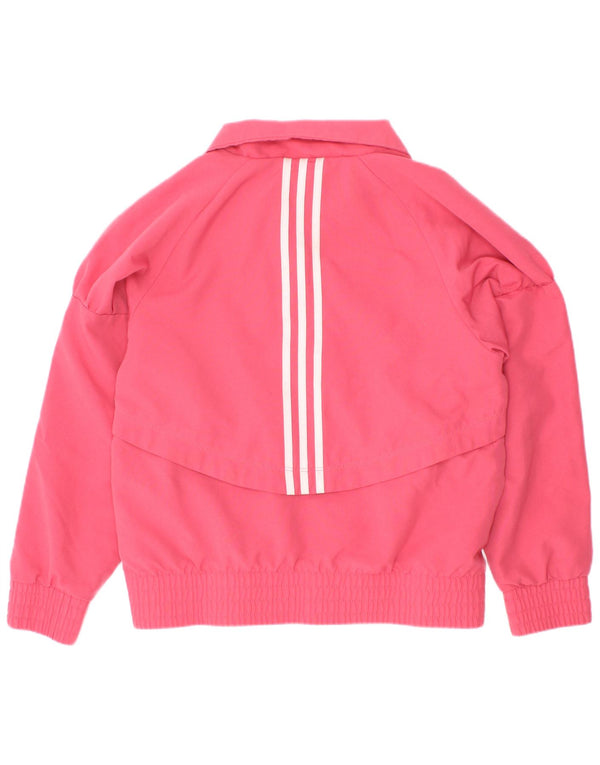 Спортивный костюм Adidas для девочек, верхняя куртка 5-6 лет, розовый полиэстер