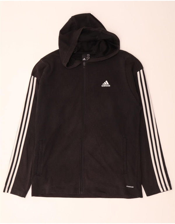 Мужской свитер с капюшоном на молнии Adidas Aeroready, большой черный, хлопковый