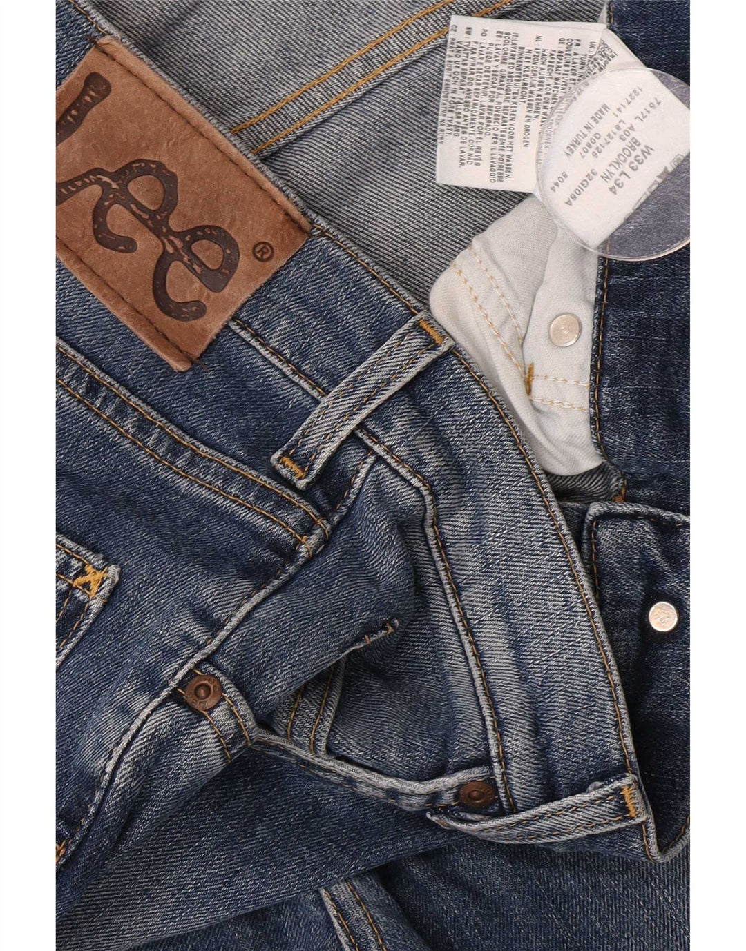Мужские прямые джинсы Lee Brooklyn W33 L30, синий хлопок