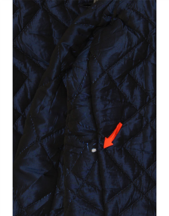 Giulia Galanti Женская стеганая куртка UK 12 Medium Navy Blue