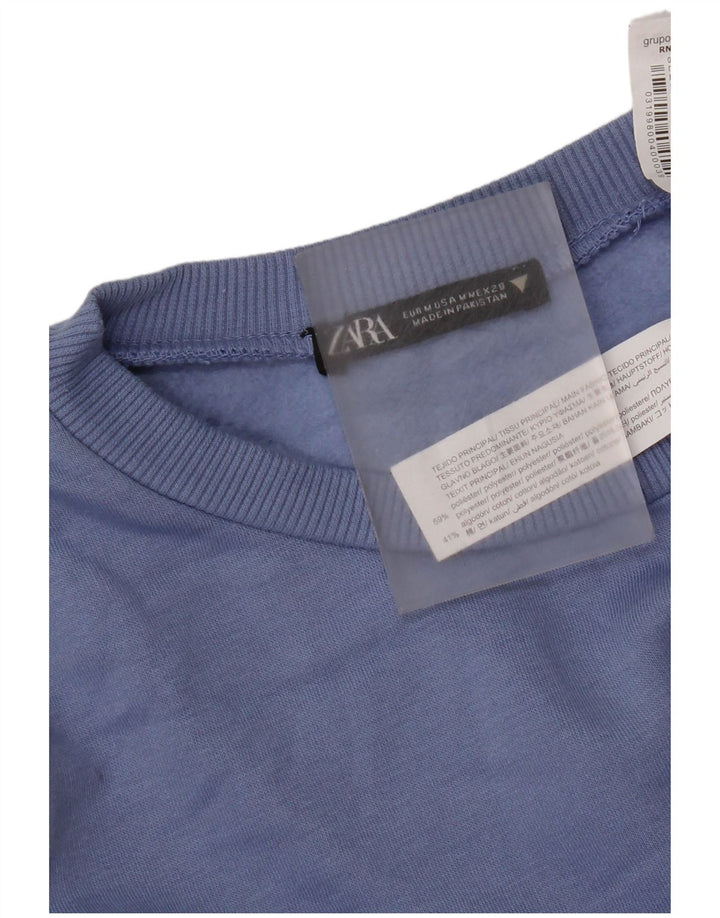 Женский свитер Zara UK 14, средний синий полиэстер