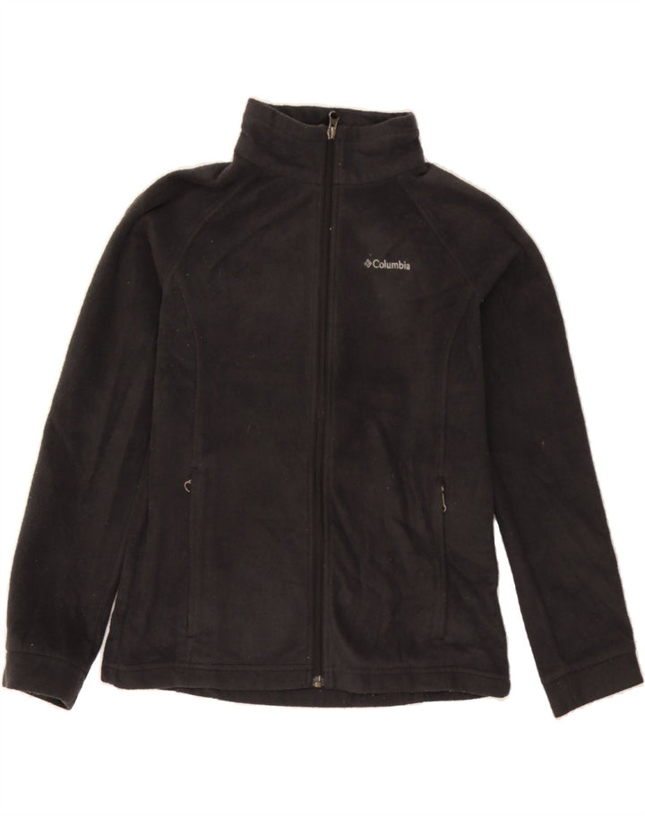 COLUMBIA Womens Fleece Jacket UK 12/14 Medium Black Polyester Vintage Columbia and Second-Hand Columbia from Messina Hembry 