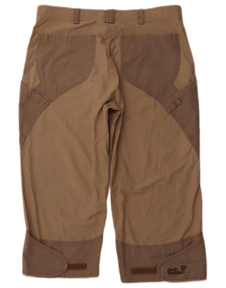 Мужские шорты-бермуды JACK WOLFSKIN W34, большие коричневые, хлопковые с цветными блоками
