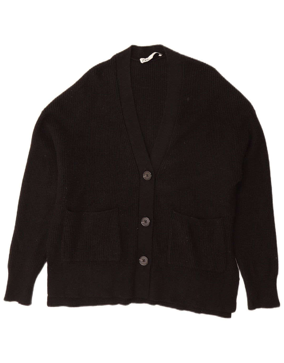 Женский свободный кардиган Zara UK 10, маленький черный