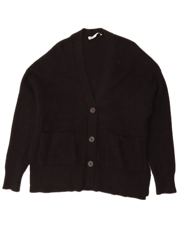 Женский свободный кардиган Zara UK 10, маленький черный
