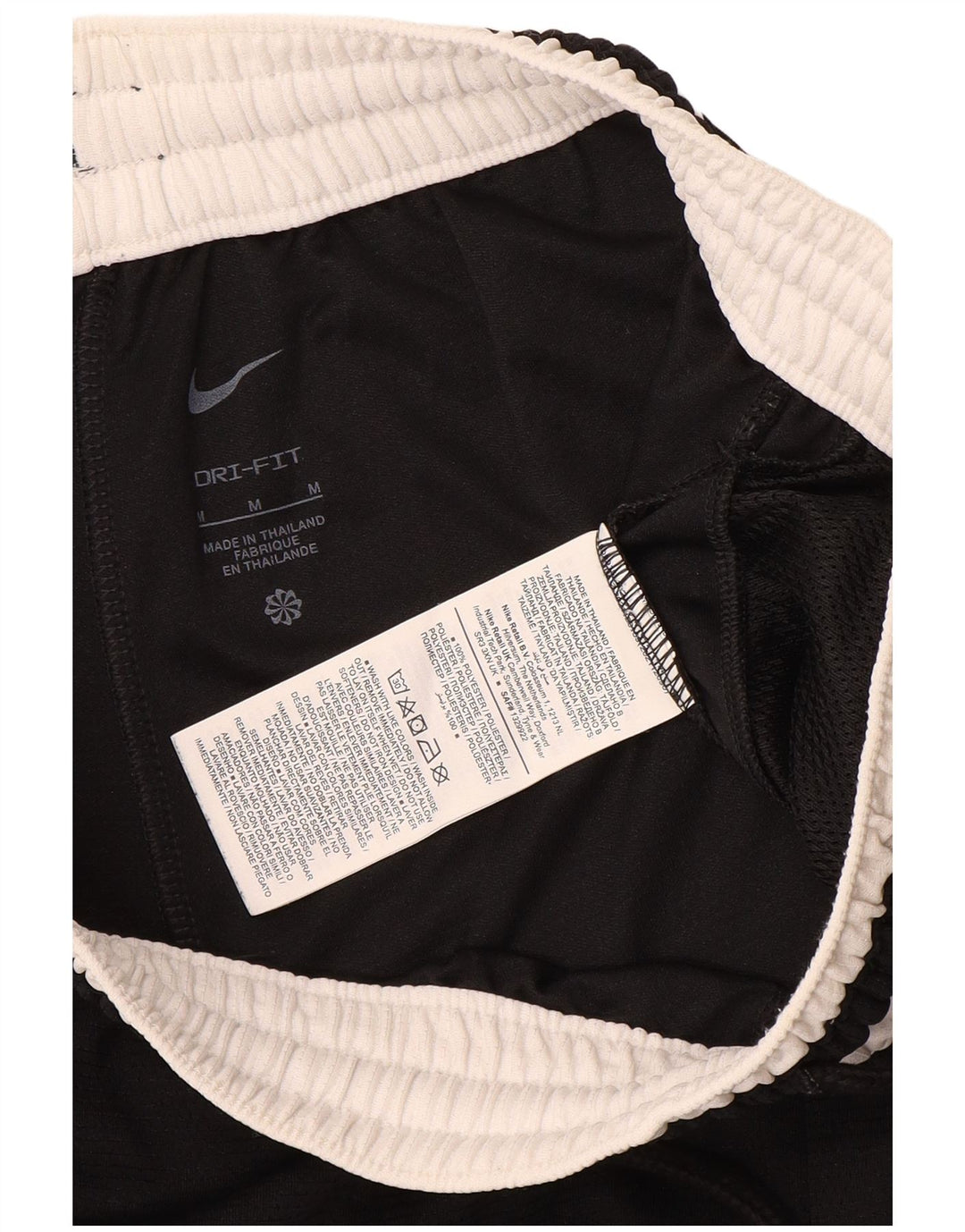 Мужские спортивные шорты Nike Dri Fit среднего размера, полиэстер с цветными блоками, средний черный