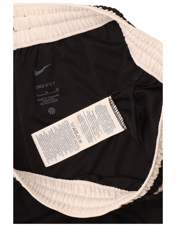 Мужские спортивные шорты Nike Dri Fit среднего размера, полиэстер с цветными блоками, средний черный
