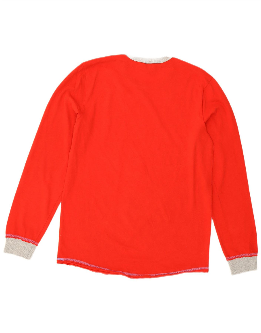 Женский топ с рисунком арахиса BENETTON, длинный рукав, Великобритания, 14, средний красный, с рисунком мультфильма