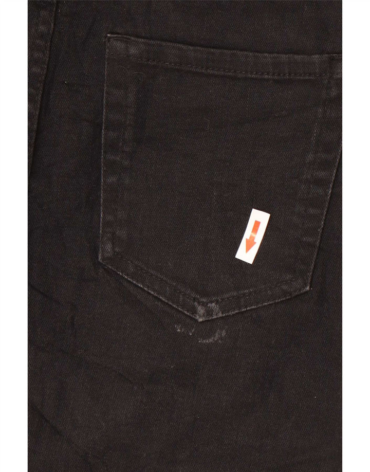 Женская джинсовая мини-юбка Zara Medium W28, черная