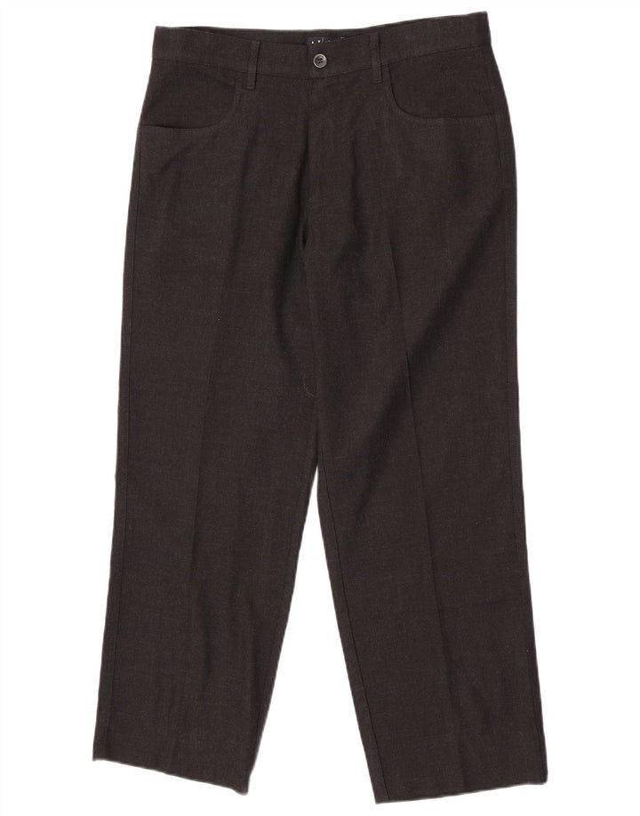 Armani Мужские прямые повседневные брюки IT 48 Medium W32 L27 Черные полиэстер