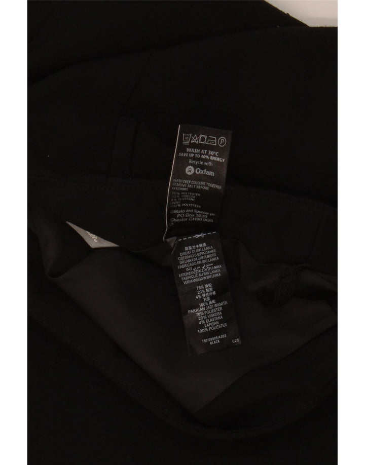 Женская юбка-карандаш Marks & Spencer UK 12, средний W30, черный полиэстер