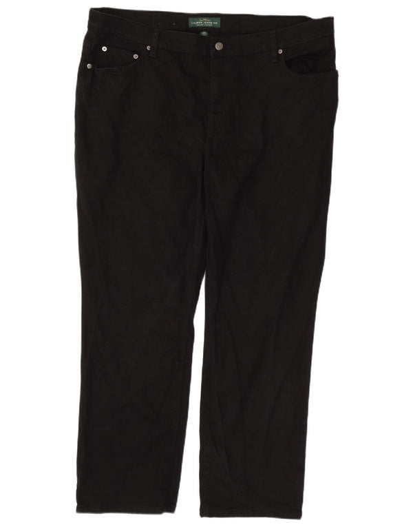 Женские прямые джинсы Ralph Lauren, США 18, 2XL, W40, L29, черный хлопок