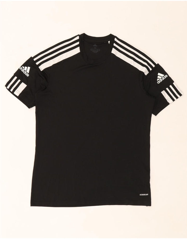 Мужская футболка Adidas Aeroready с графикой, средний черный полиэстер