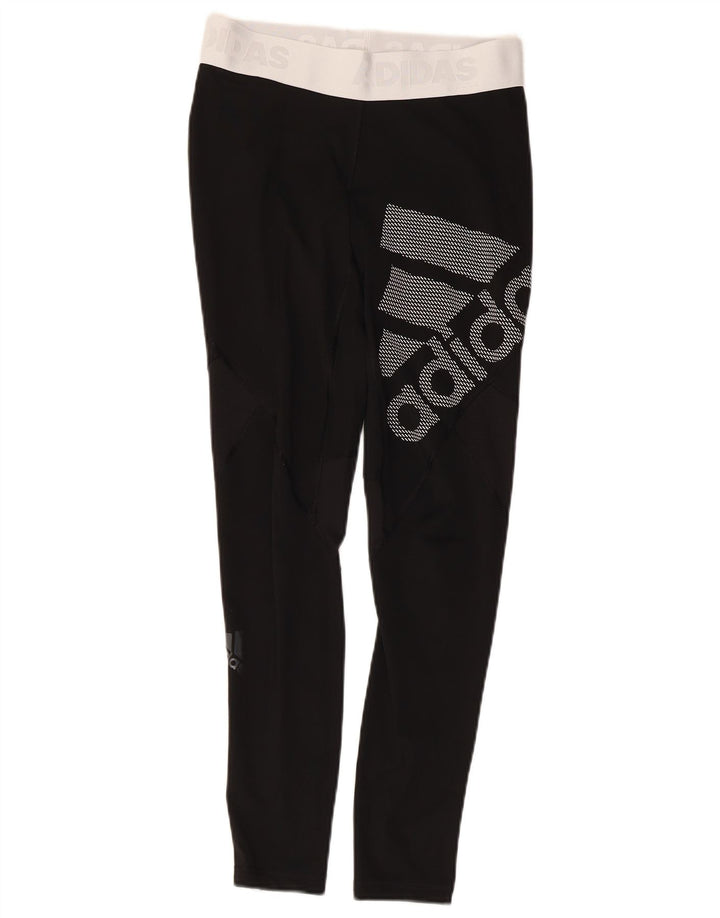 Женские леггинсы Adidas Climacool с рисунком, Великобритания, 8/10, маленькие, черные