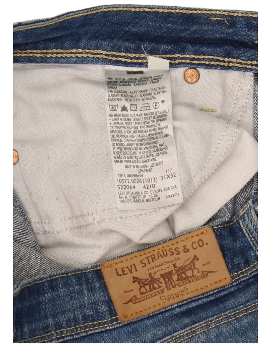 Женские джинсы LEVI'S 572 Bootcut W31 L32 Синие, хлопок