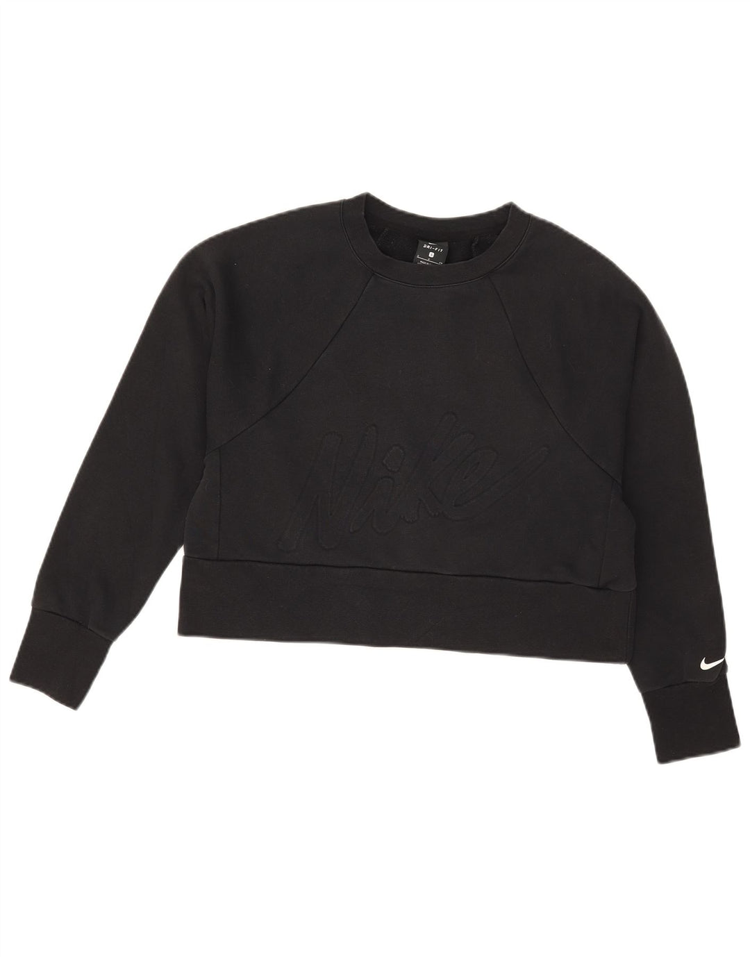 Женский джемпер большого размера с рисунком Nike Dri Fit UK 10, маленький черный