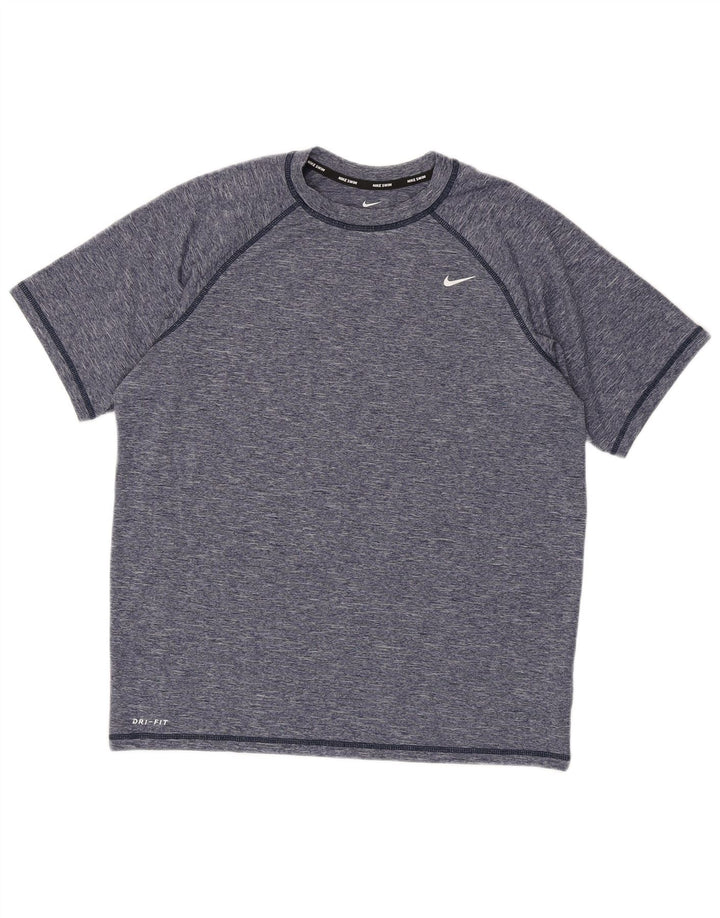 Мужская футболка Nike Dri Fit, большой темно-синий полиэстер с крапинками