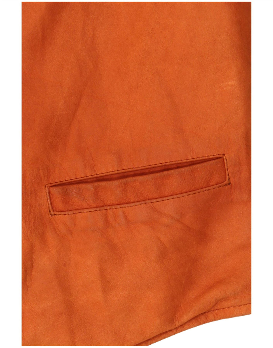 Винтажный мужской кожаный жилет XL коричневый кожаный