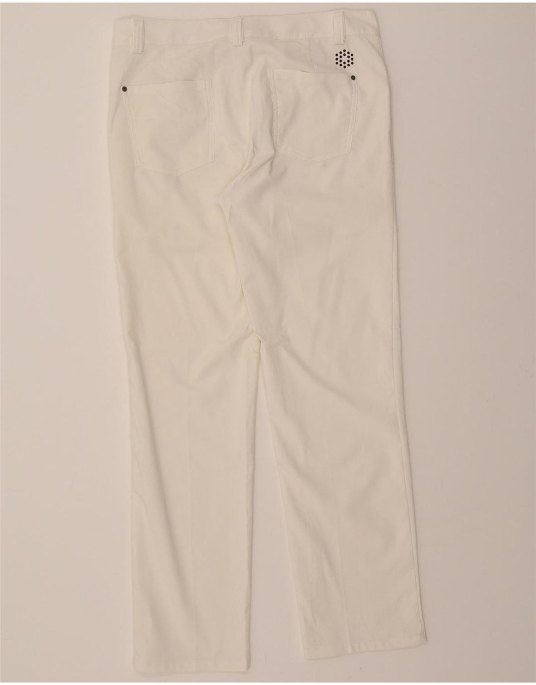 PUMA Womens Straight Casual Trousers W32 L30 White Polyester Vintage Puma and Second-Hand Puma from Messina Hembry 