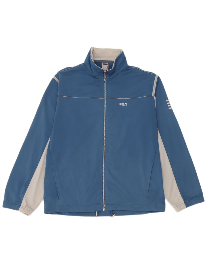 Fila Мужской спортивный костюм Top Jacket IT 46/48 Маленький синий полиэстер с цветными блоками