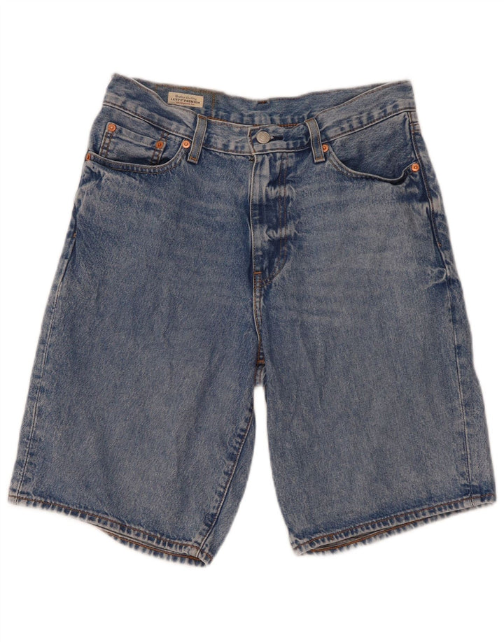 Мужские джинсовые шорты Levi's W30, хлопковые, среднего синего цвета