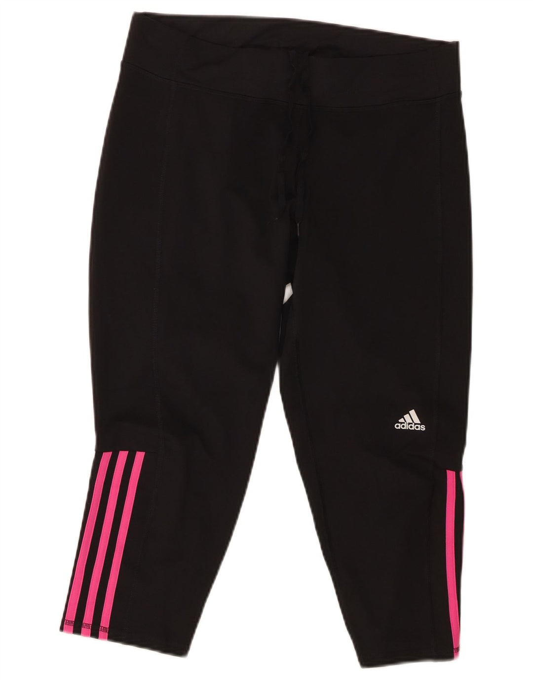 Женские спортивные брюки-капри ADIDAS UK 16/18, большой черный полиэстер