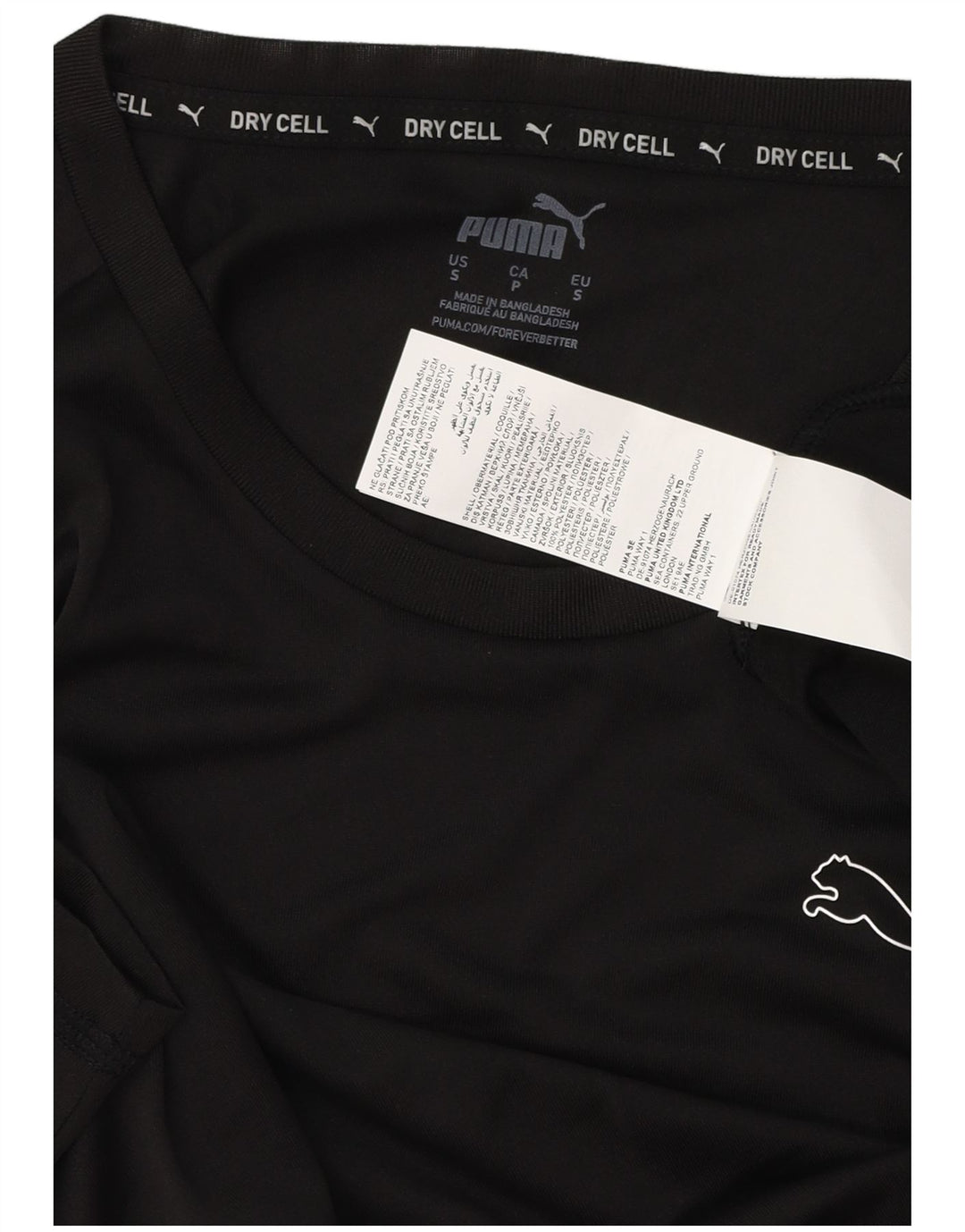 Мужская футболка PUMA, маленький черный полиэстер