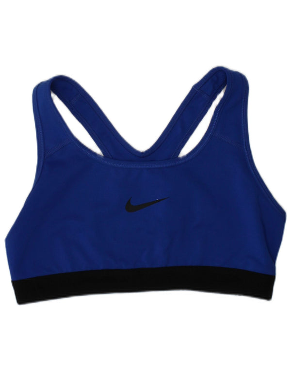 Женский спортивный бюстгальтер Nike, маленький синий спортивный бюстгальтер из полиэстера