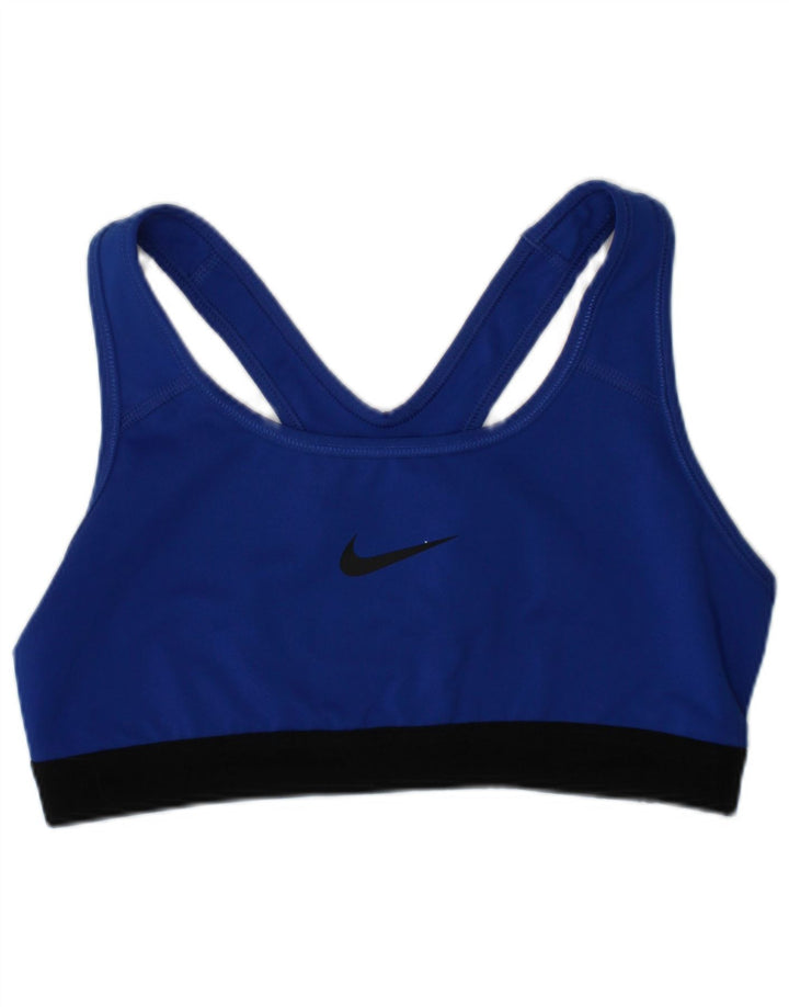 Женский спортивный бюстгальтер Nike, маленький синий спортивный бюстгальтер из полиэстера