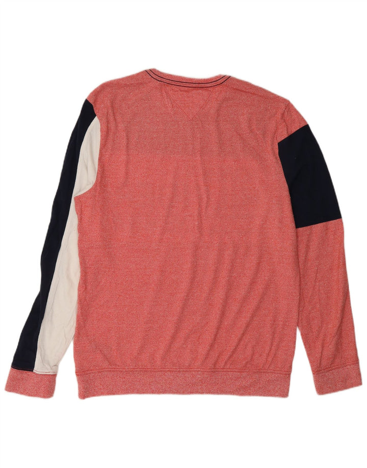 Женский свитер TOMMY HILFIGER UK 14, средний красный, цветных блоков