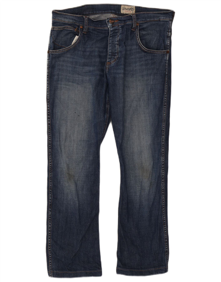 Мужские прямые джинсы Wrangler Spencer W34 L29, синий хлопок