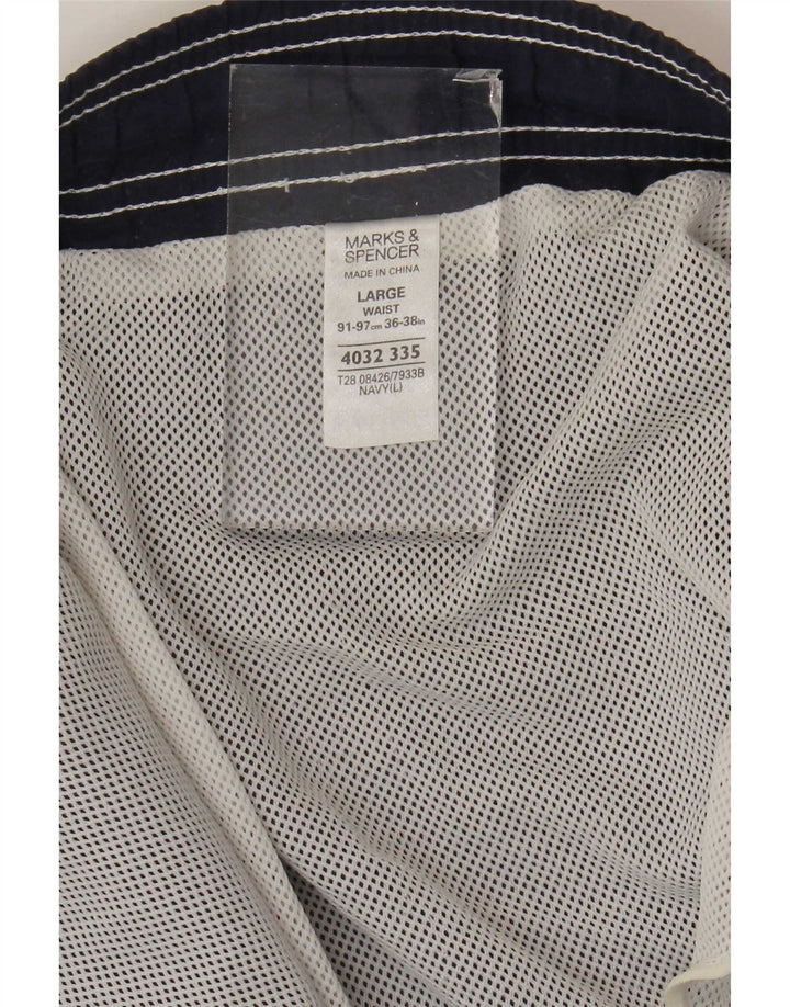Мужские шорты для плавания Marks & Spencer, большие темно-синие, полиэстер