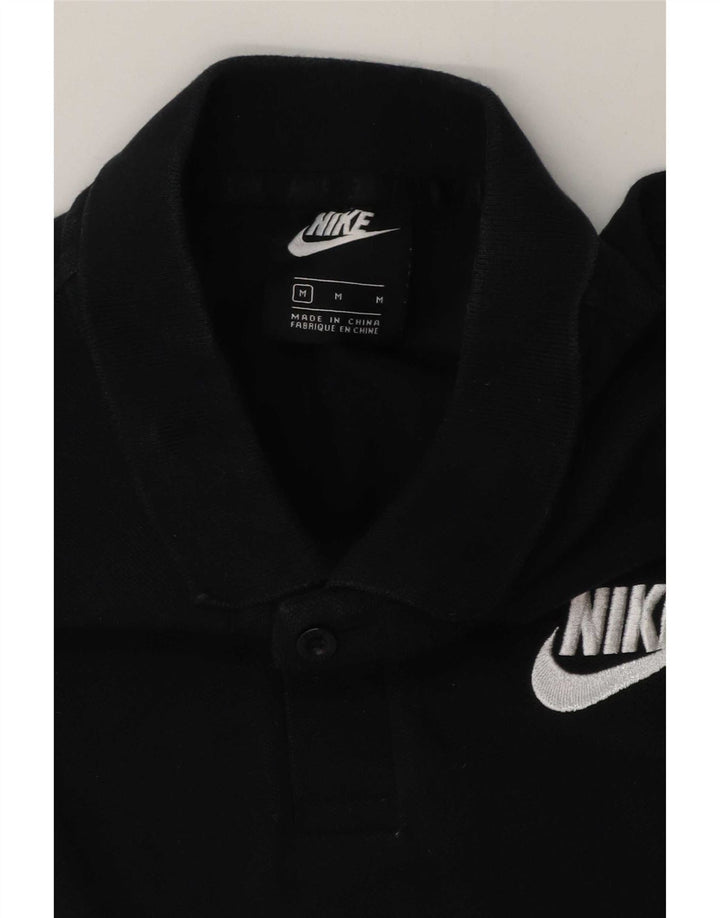 Мужская рубашка-поло Nike среднего размера, черная