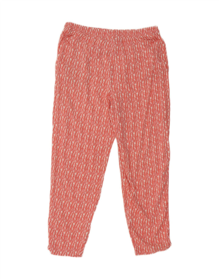 MARKS & SPENCER Womens Tracksuit Trousers UK 14 Large  Pink Geometric Vintage Marks & Spencer and Second-Hand Marks & Spencer from Messina Hembry 