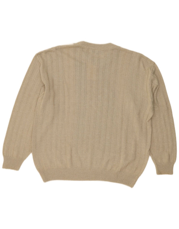 Мужской свитер Greenfield с круглым вырезом EU 54 XL, зеленый шерстяной с геометрическим рисунком