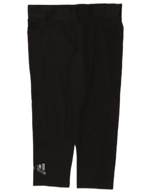 Женские леггинсы-капри Adidas Climacool с рисунком UK 12/14, средние, черные
