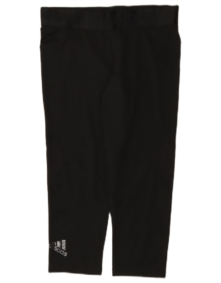 Женские леггинсы-капри Adidas Climacool с рисунком UK 12/14, средние, черные