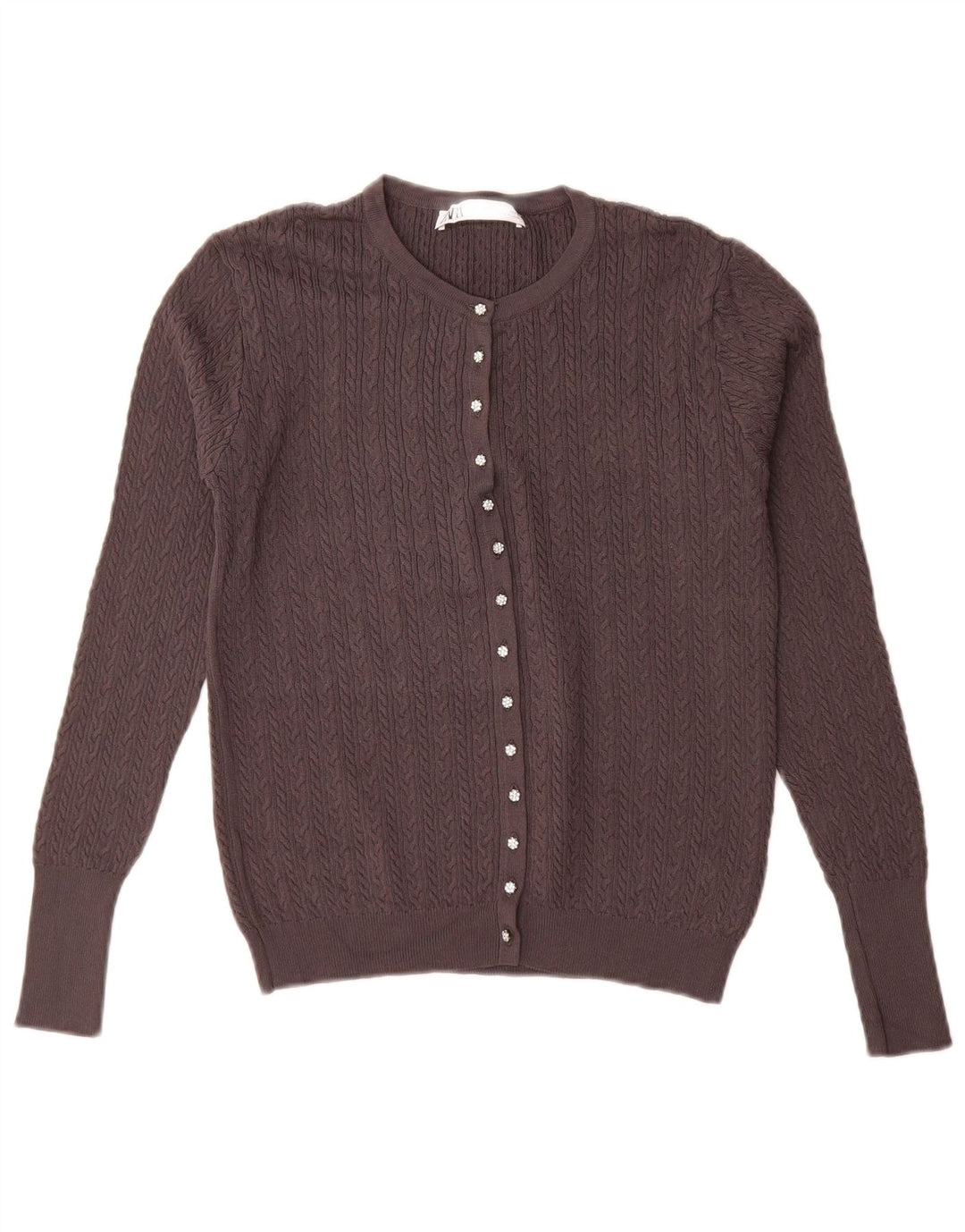 Женский кардиган Zara UK 16, большой серый вискоза