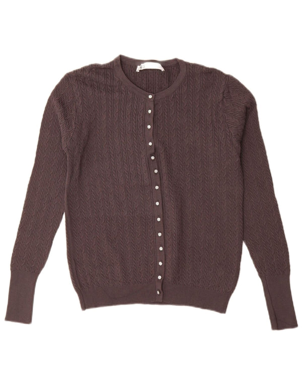 Женский кардиган Zara UK 16, большой серый вискоза