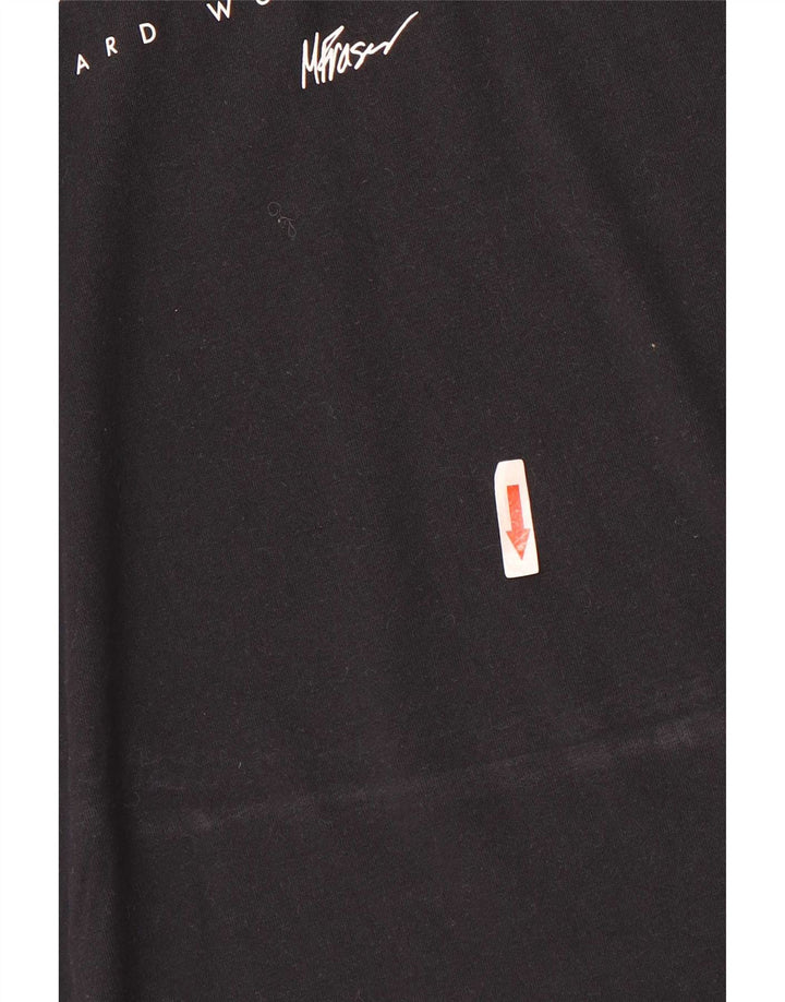 Мужская футболка Nike Dri Fit с графическим рисунком, средний черный хлопковый топ