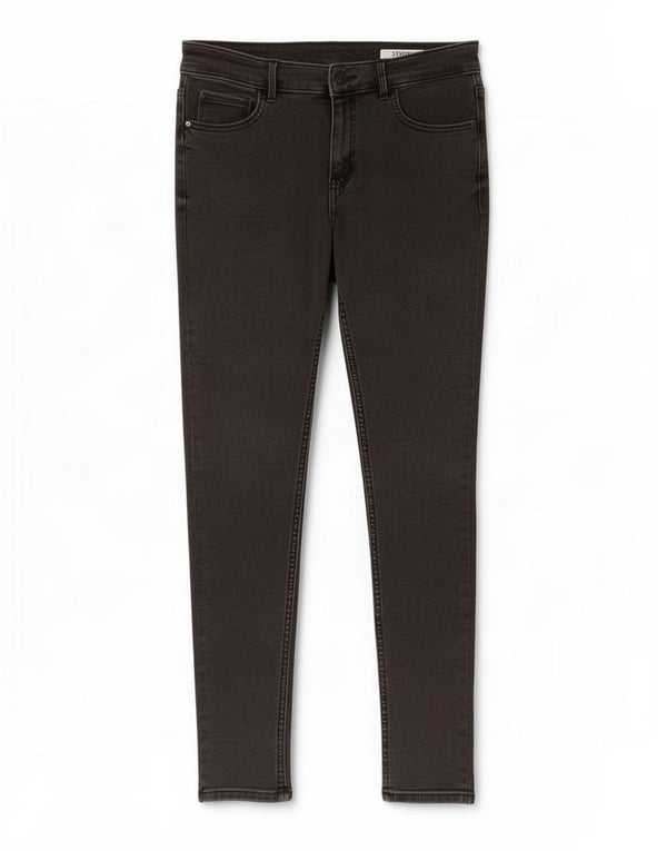 Marks & Spencer Womens Crop Skinny Jeans UK 12 Medium W30 L25 Black Cotton