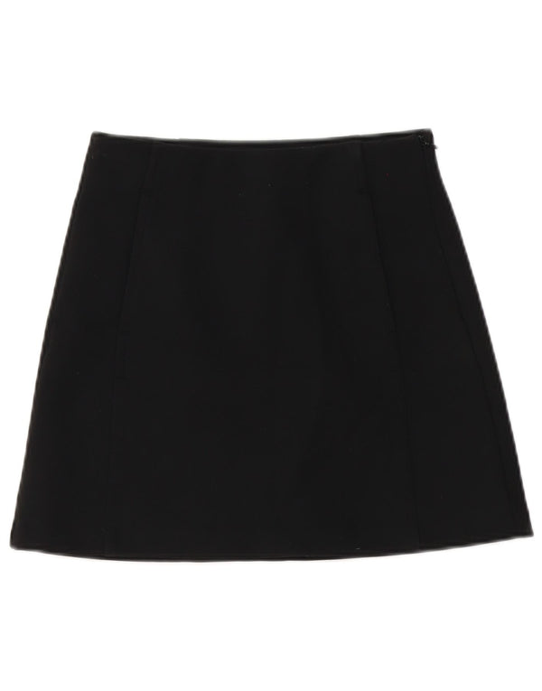 Женская мини-юбка Zara XS W24, черный полиэстер