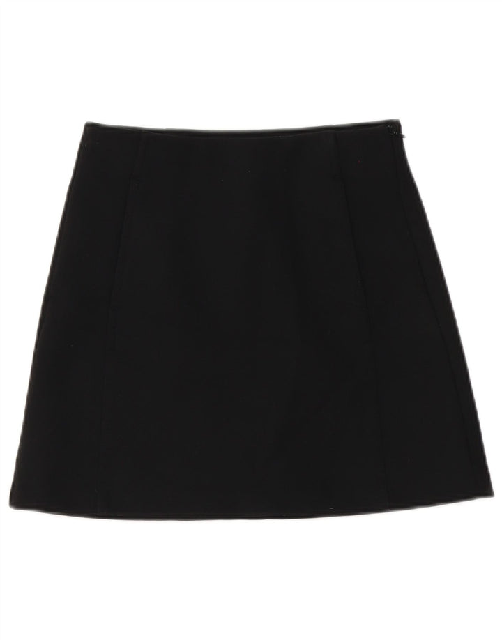 Женская мини-юбка Zara XS W24, черный полиэстер