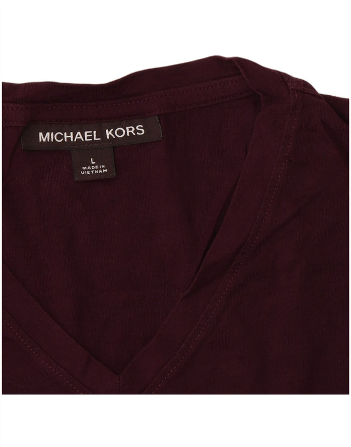 Мужская футболка MICHAEL KORS, большая, бордовая