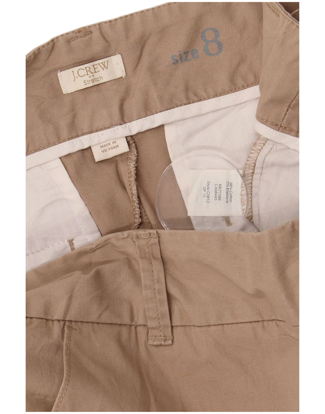 Женские шорты чинос J. Crew, размер США 8, средний размер W32, коричневый хлопок